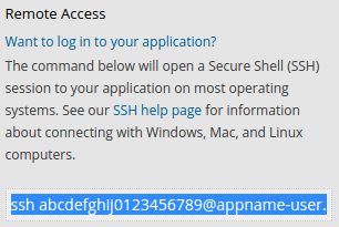 Connecting to application